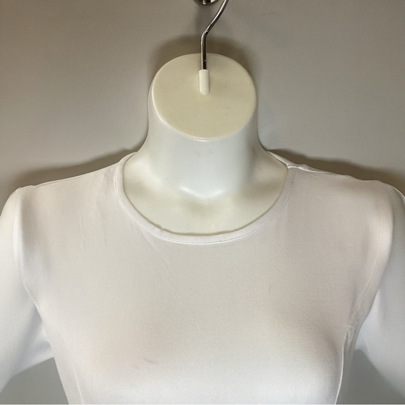 Plus Size, White Fitted Short Sleeve Tie Front T-Shirt, Size 3X - Picture 4 of 6